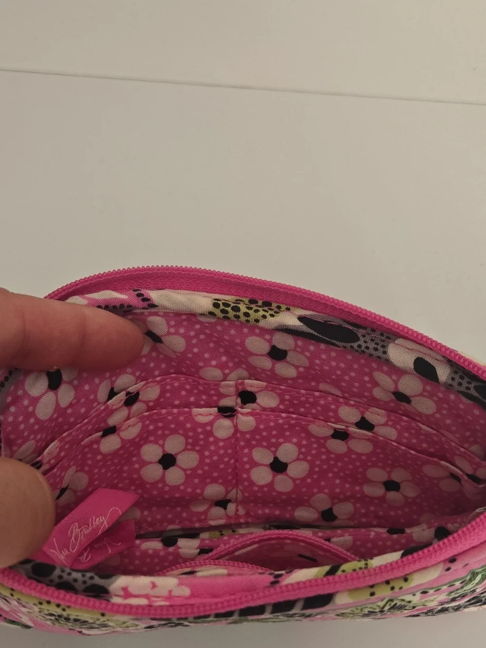 Vera Bradley Pink Quilted Floral Wristlet